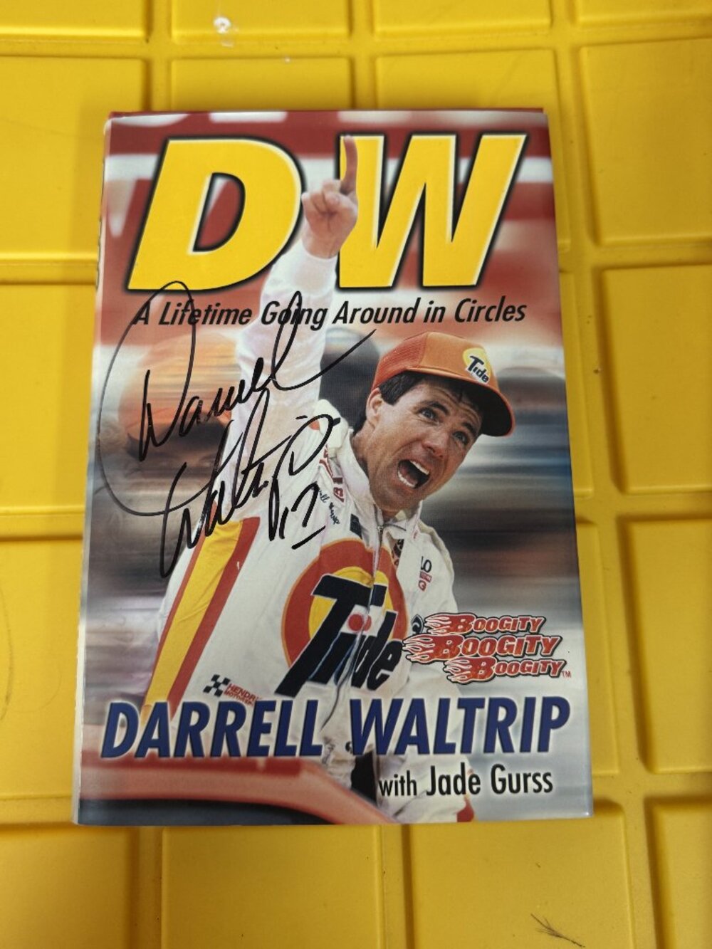 Autographed Darrell Waltrip "A Lifetime Going Around in Circles" Book